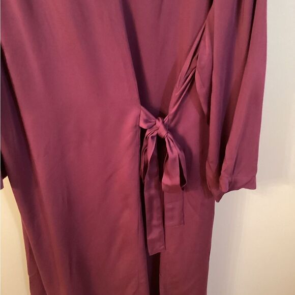 PURE JILL J JILL SIZE 2X WILDBERRY V NECK WRAP DRESS VISCOSE 3/4 SLEEVE WEDDING - Picture 6 of 11